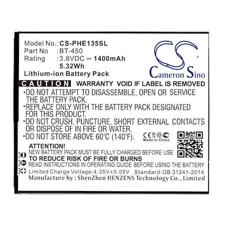Bsc Preferred Philips E135x Xenium E135x Mobile Phone Replacement Battery CS-PHE135SL